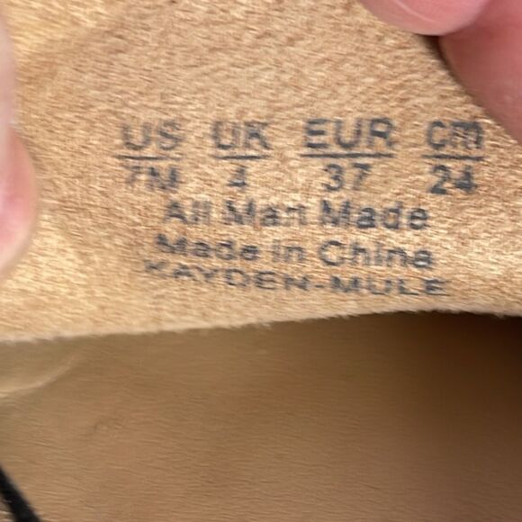 Naturalizer Kayden black Leather Mules Sz 7 - Picture 6 of 7